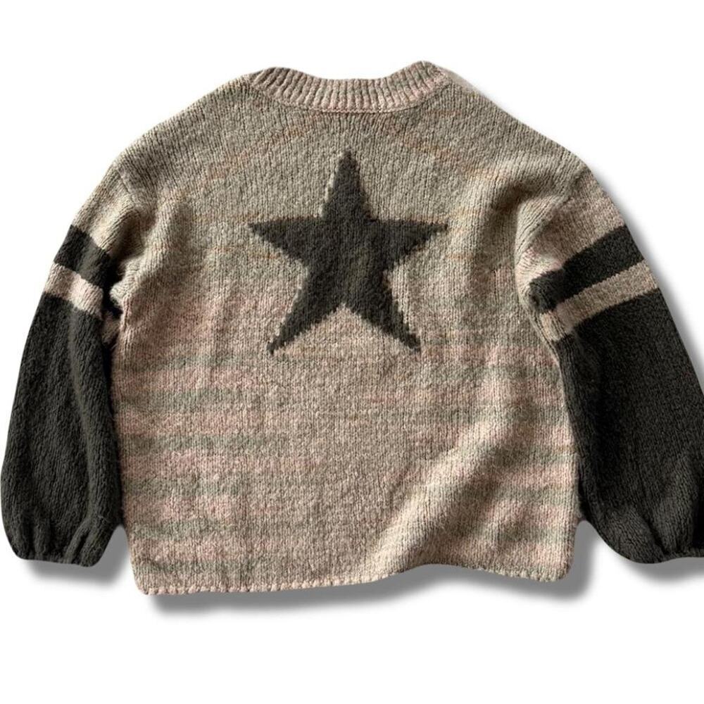 Green oversized star sweater bdg